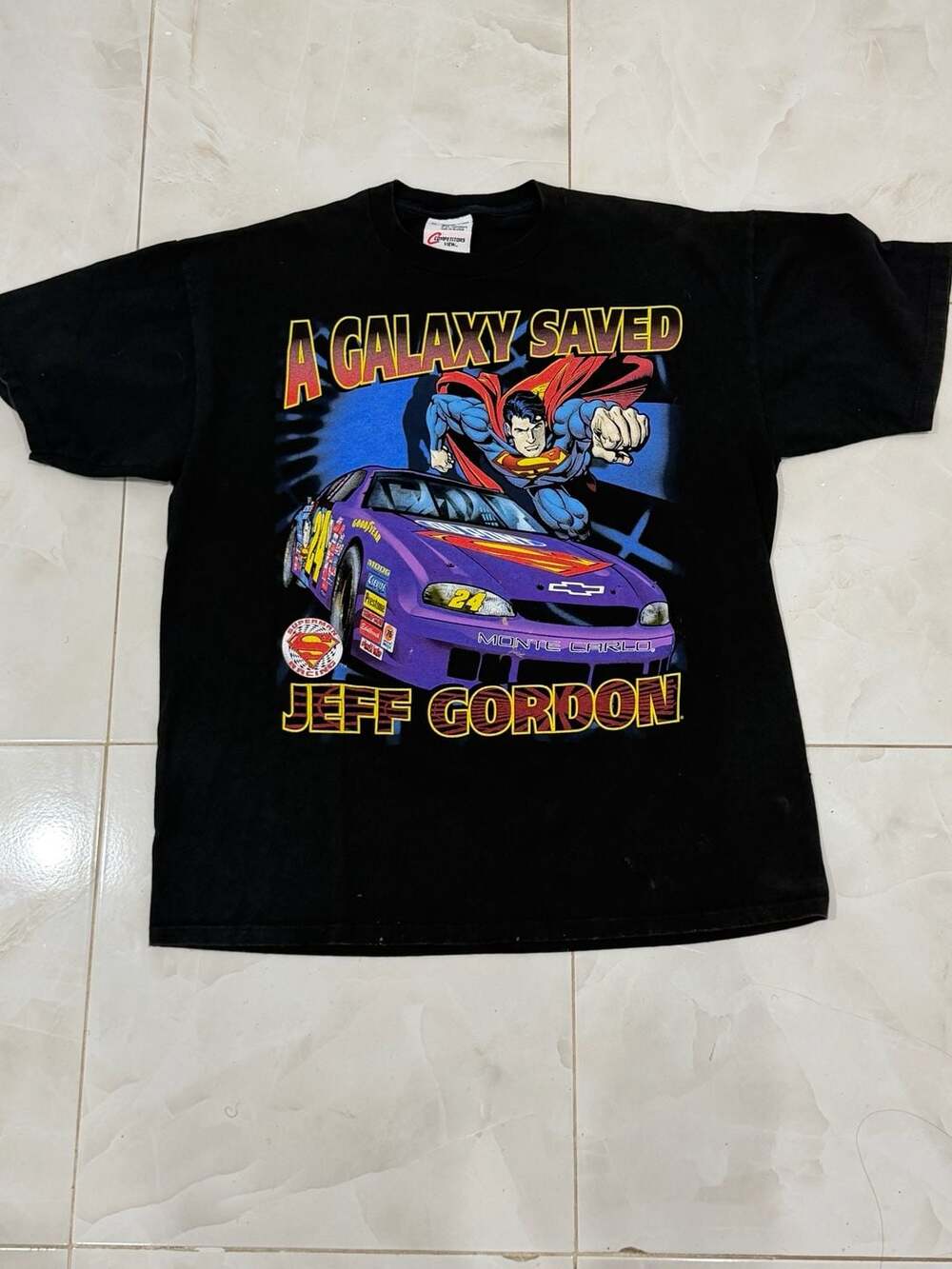 Vintage 1999 Competitors View Jeff Gordon Superman A Galaxy Saved Nascar  XL